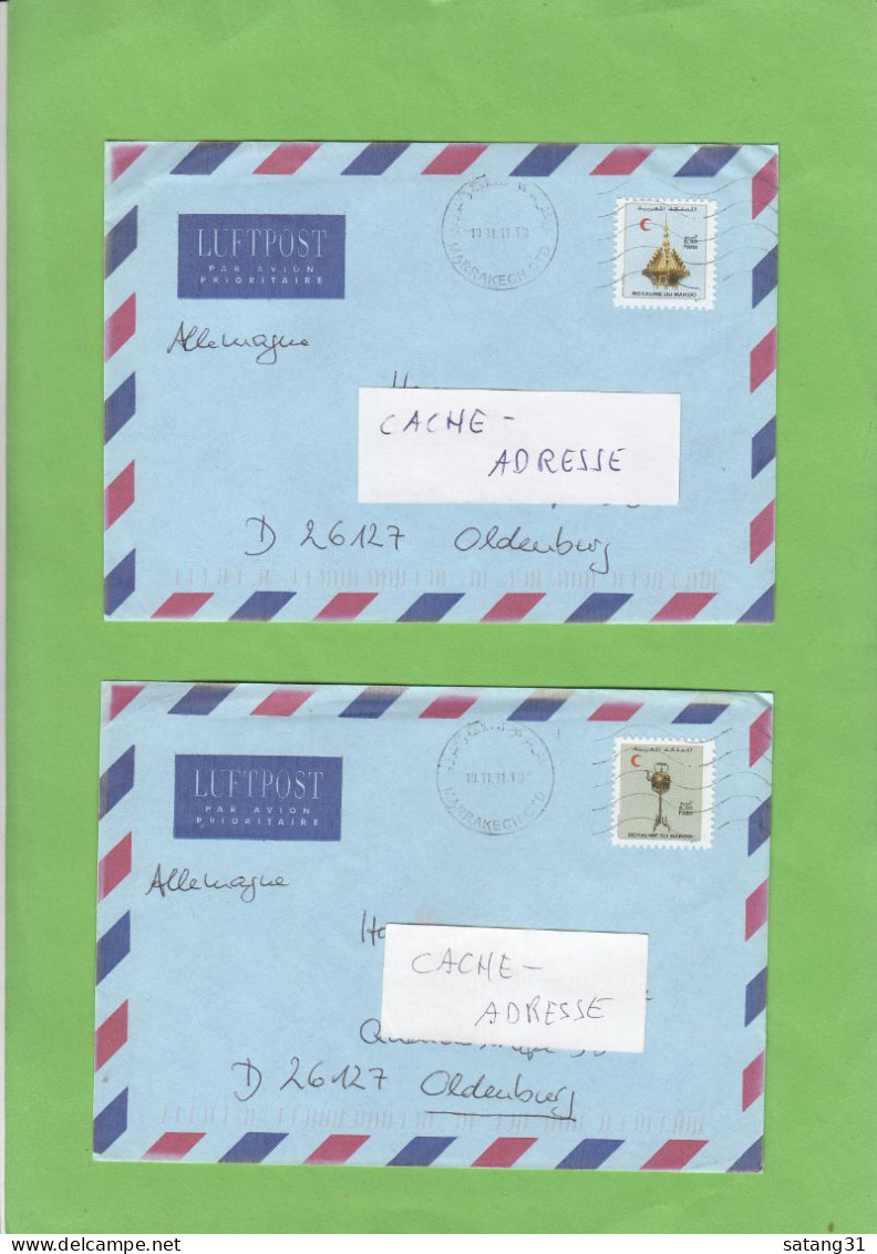 2 LETTRES DE MARRAKECH POUR L'ALLEMAGNE,2011. - Marruecos (1956-...)