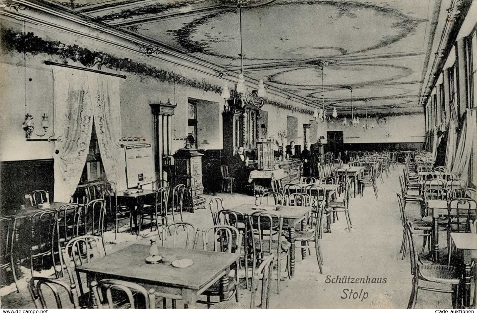 Stolp Gasthaus Schützenhaus Innenansicht 1906 I-II - Poland