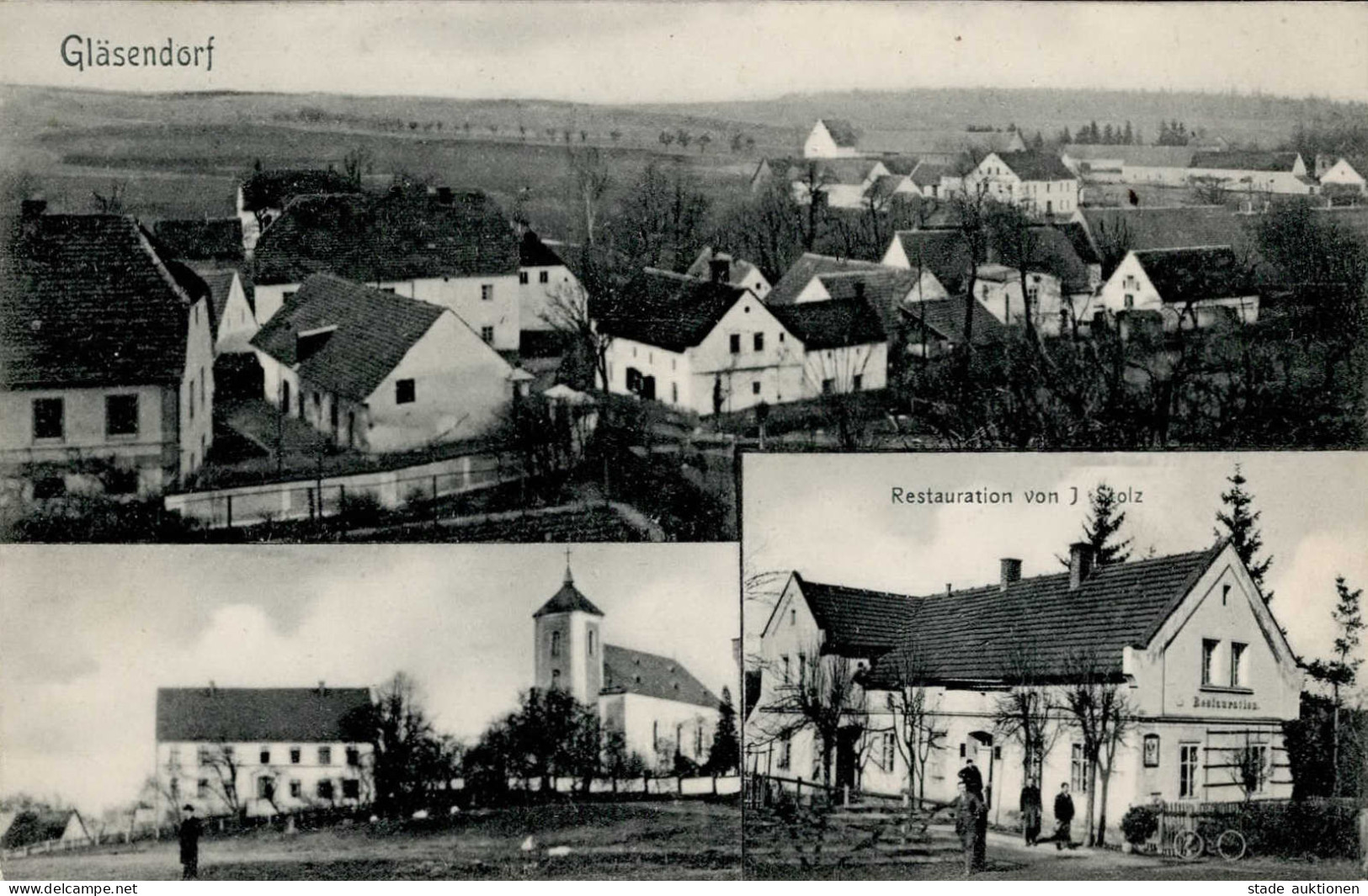 Szklarnia Gläsendorf Gasthaus J. Stolz Kirche I-II - Poland