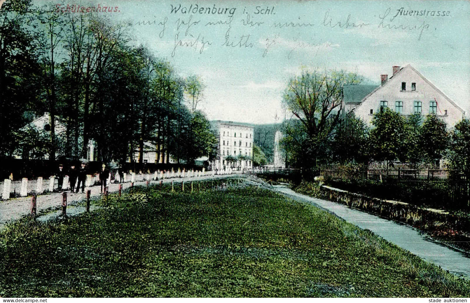 Waldenburg Schützenhaus Auenstrasse 1907 I- - Poland