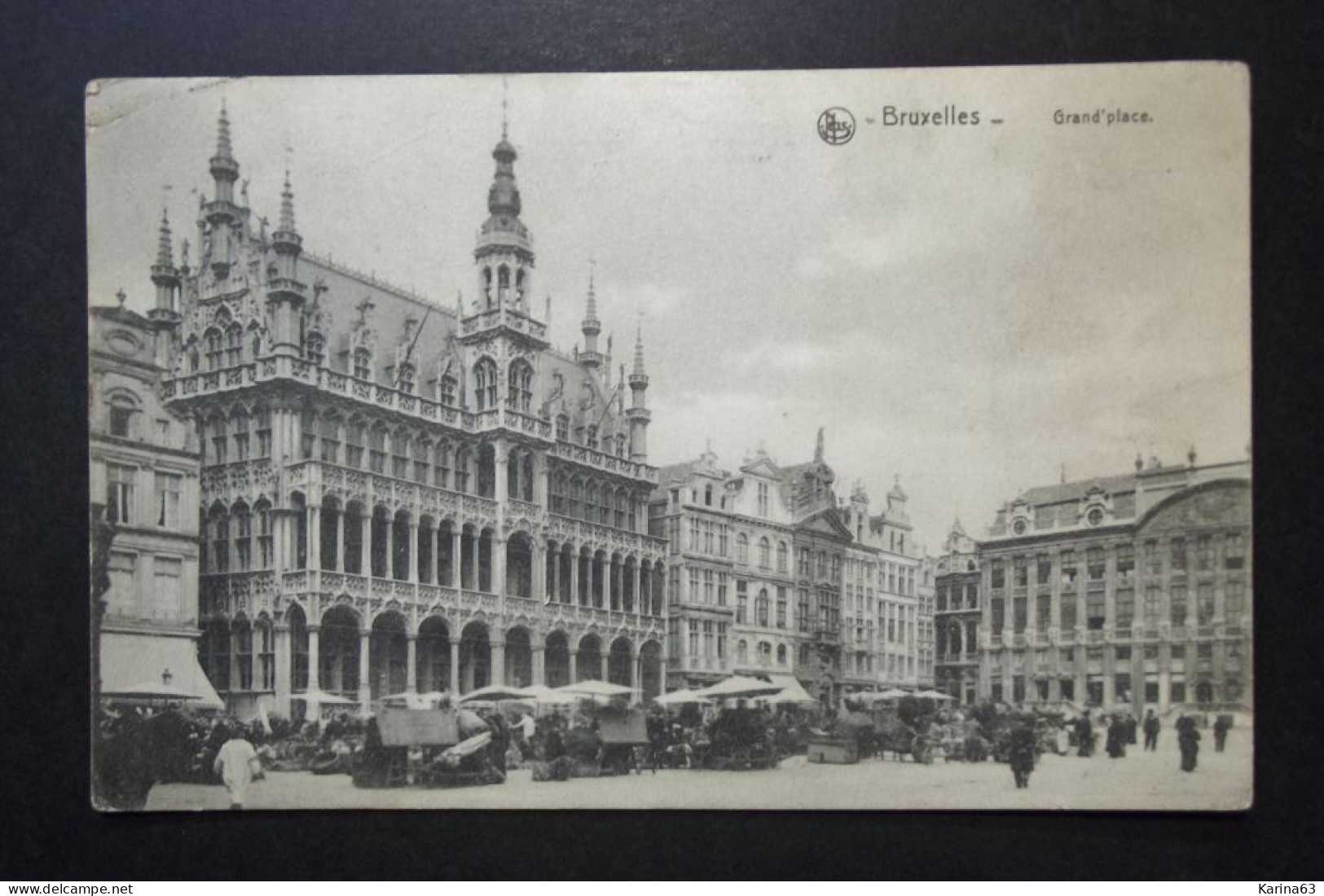 België - Belgique - CPA  Bruxelles - Grand 'Place - Grote Markt - Card Elsene ( Ixelles ) Vers Paris 1911 - Monuments, édifices