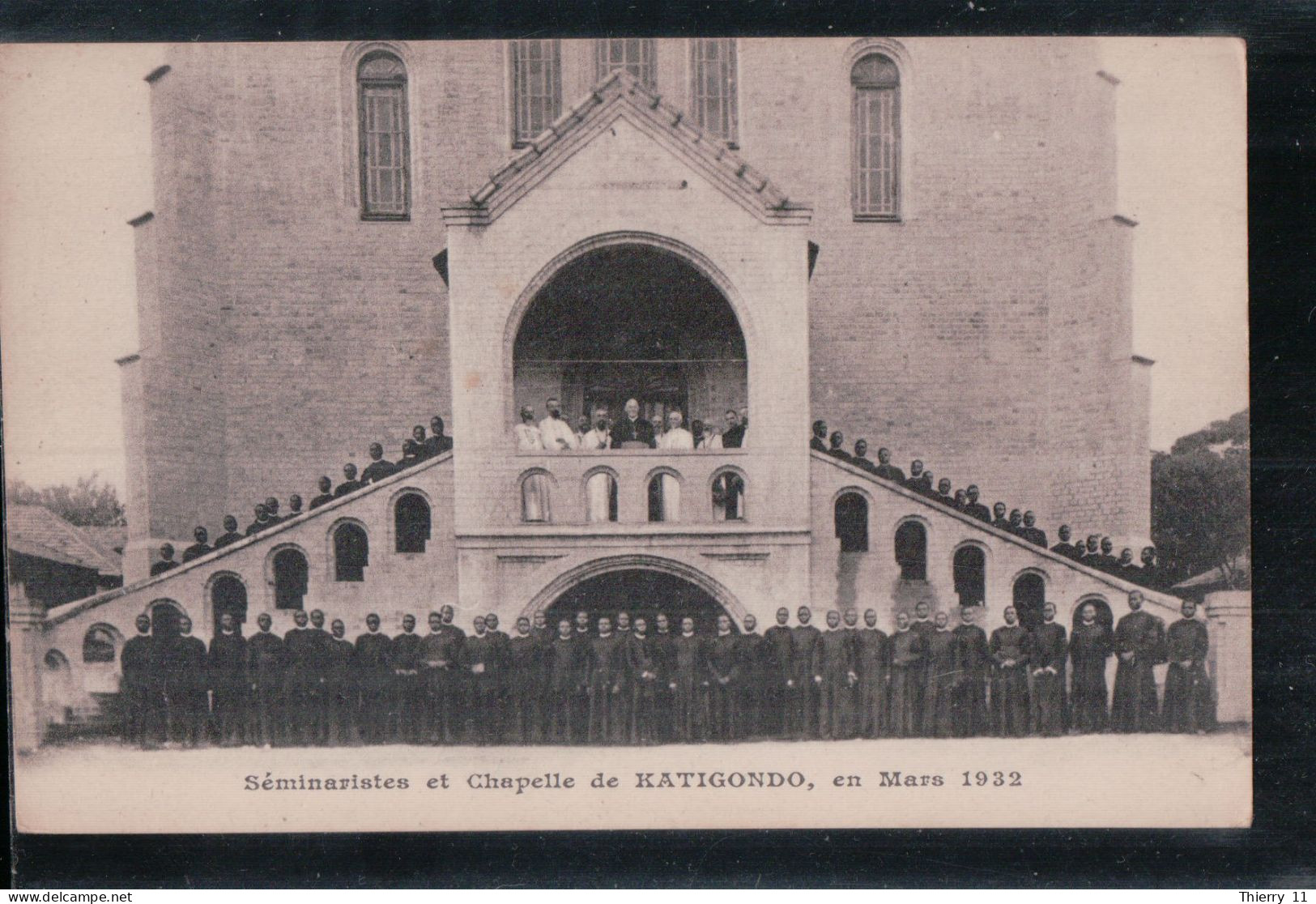 Cpa Séminaristes Et Chapelle De Katigondo En Mars 1932 - Uganda