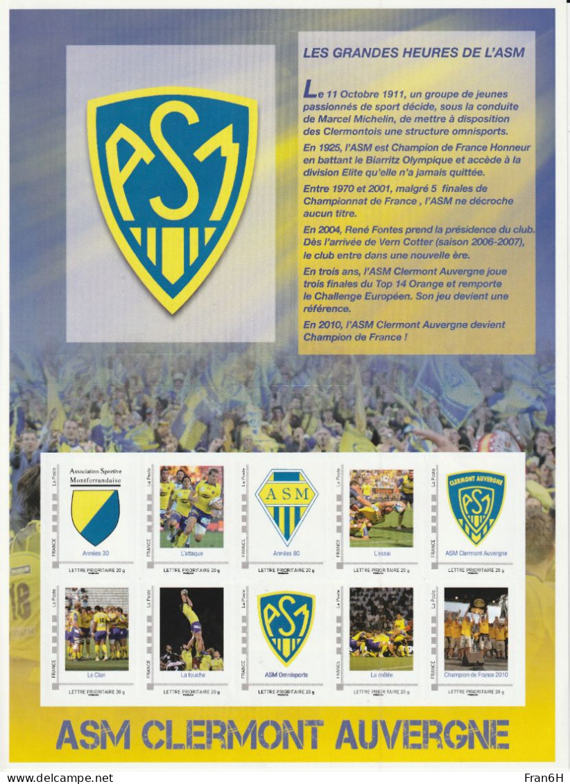 ASM Clermont Auvergne - Neuf - Collector - Autoadhesif - Autocollant - - Collectors