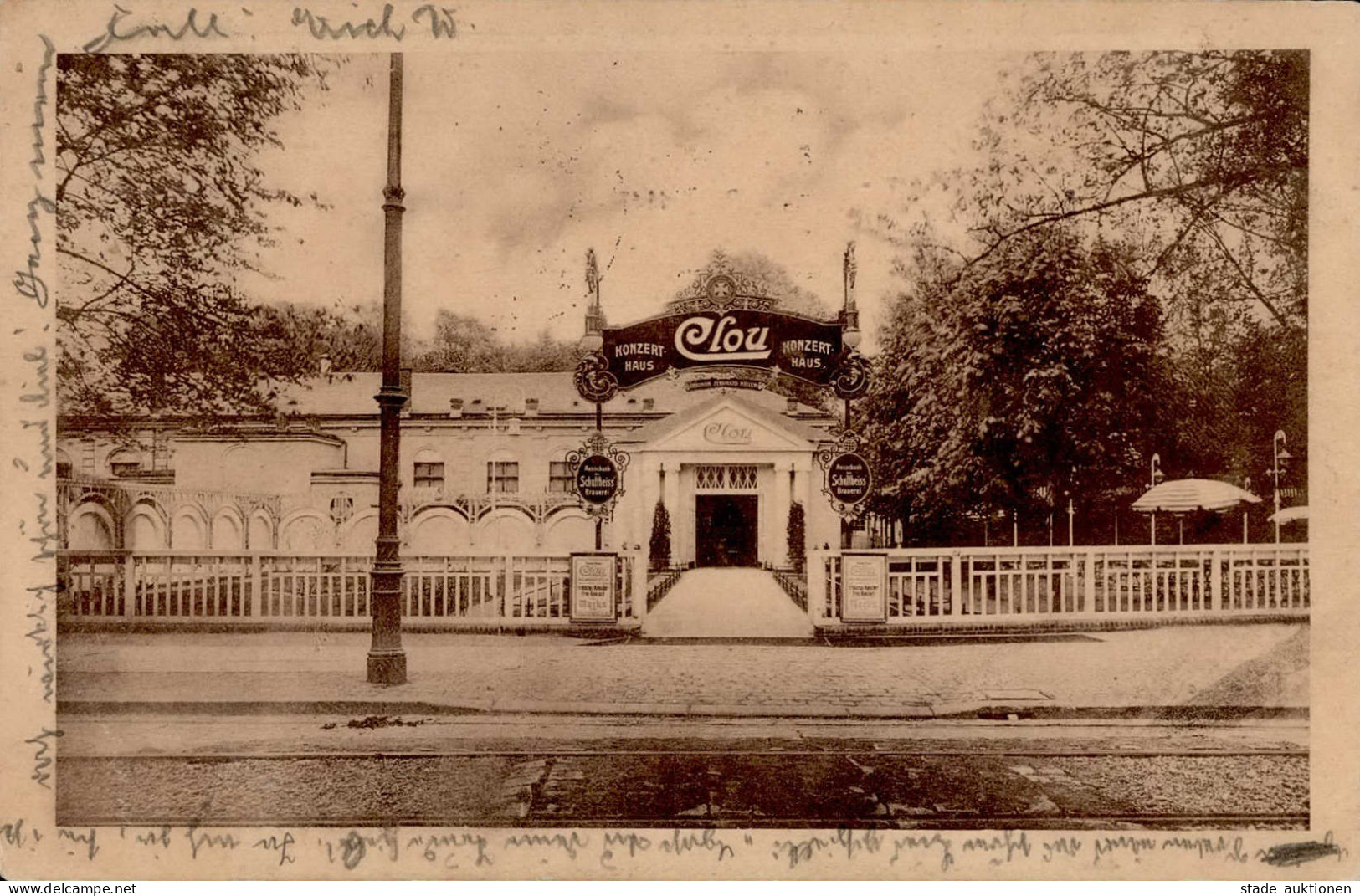 Breslau Gasthaus Clou Kaiser Wilhelm Strasse 1913 II (Stauchung) - Polonia