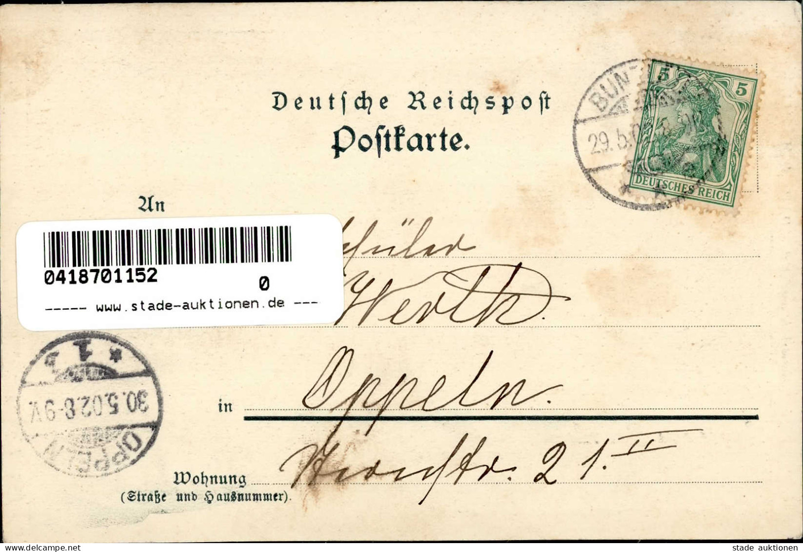 Bunzlau Sign. Schlattmann 1902 II (Stauchung) - Polonia