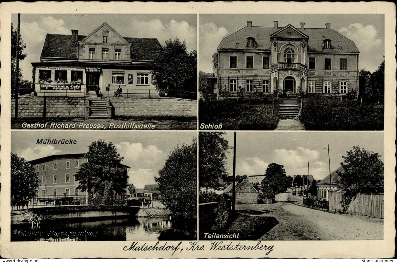 Gräden Matschdorf Gasthaus Preusse II (kleine Stauchung) - Pologne