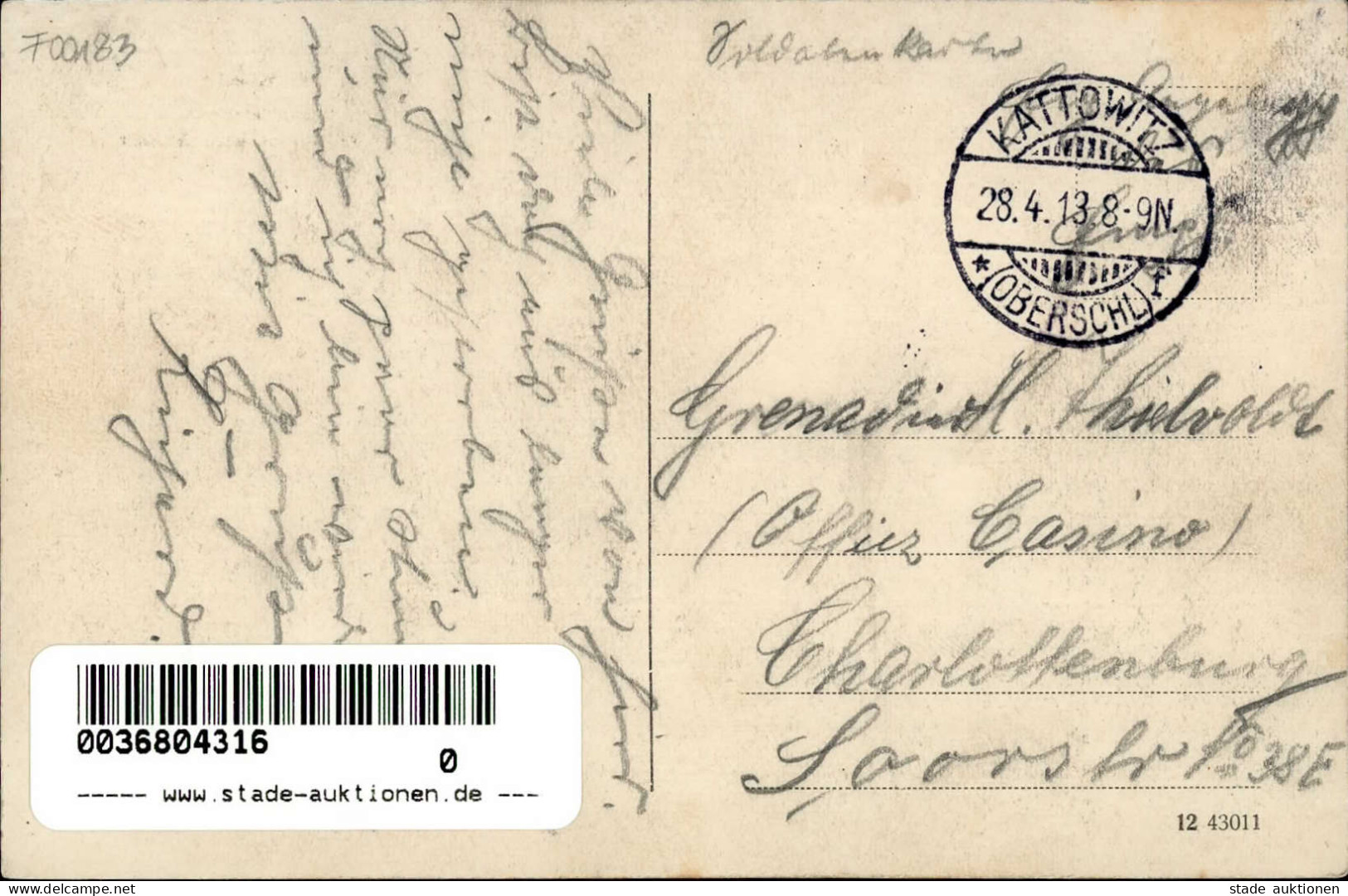 Kattowitz Gundmannstrasse Uhrmacherhandlung Hoffmüller Handlung Barasch 1913 I- - Polen