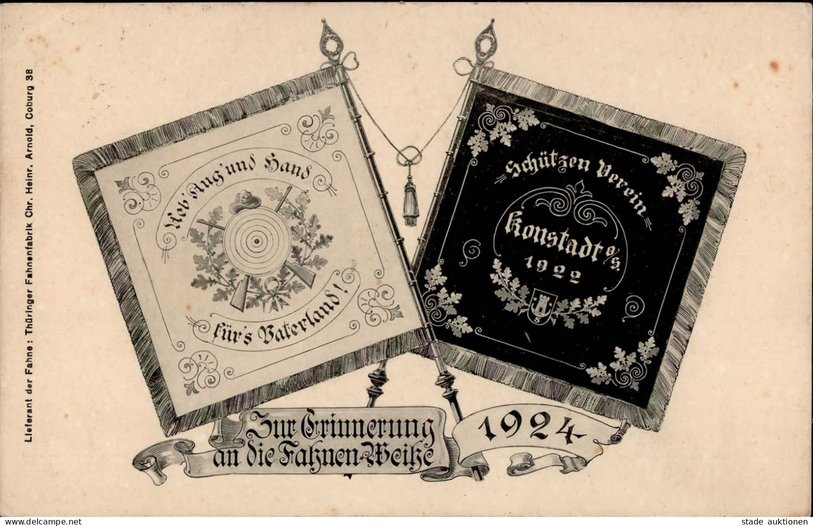 Konstadt Fahnenweiher Des Schützenvereins Konstadt 1924 II (Stauchung) - Polonia