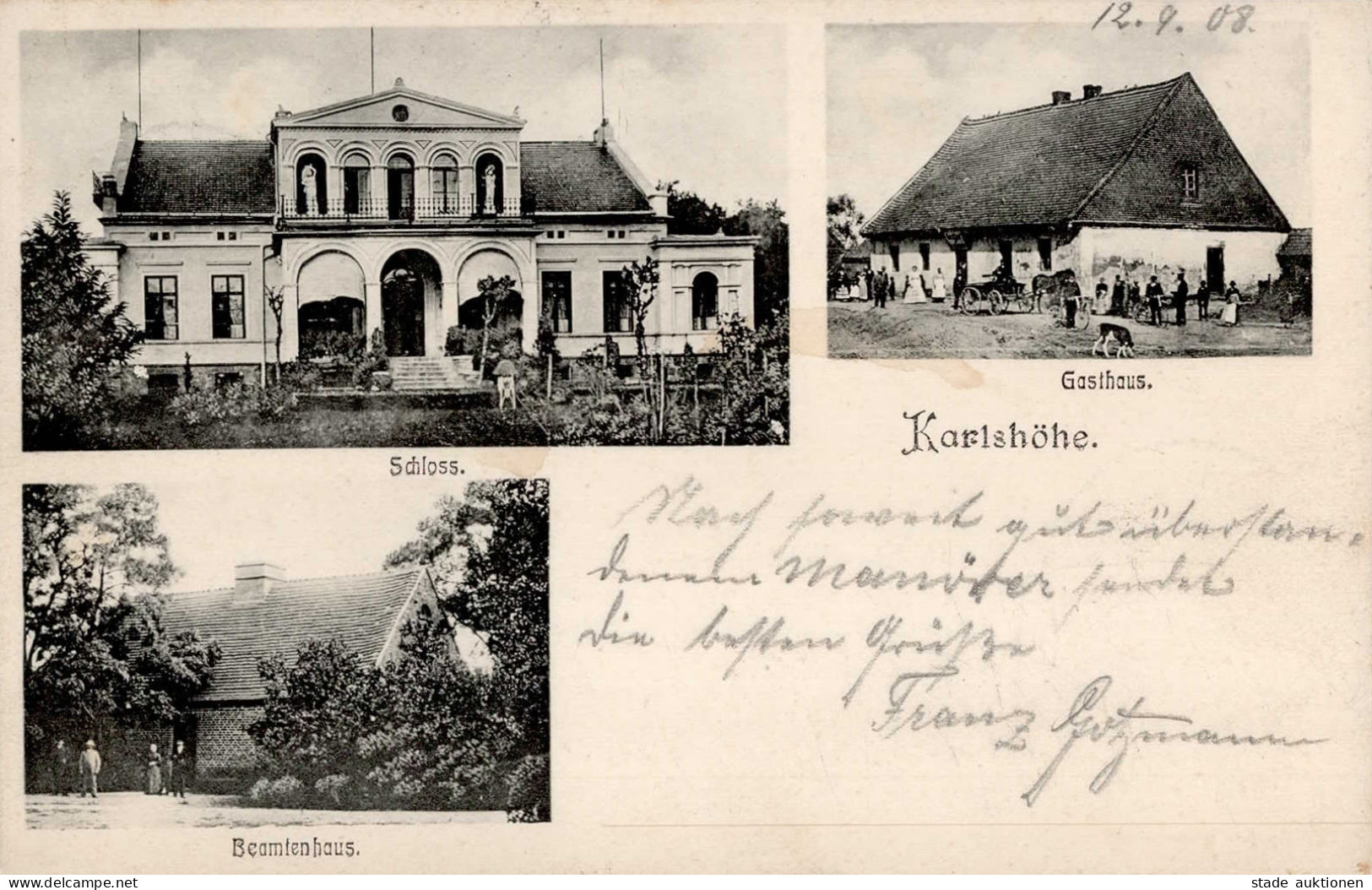 Köslin Gasthaus Karlshöhe 1908 I - Polonia