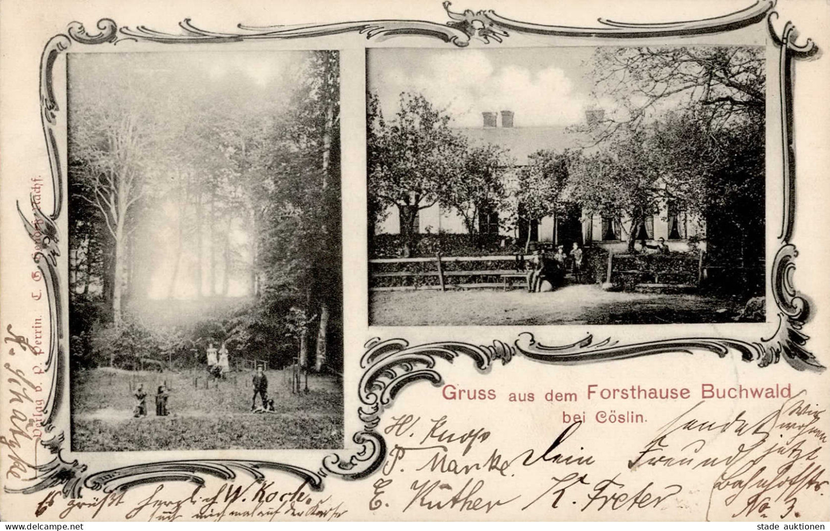 Köslin Gasthaus Zum Forsthaus Buchwald 1899 I- - Polen