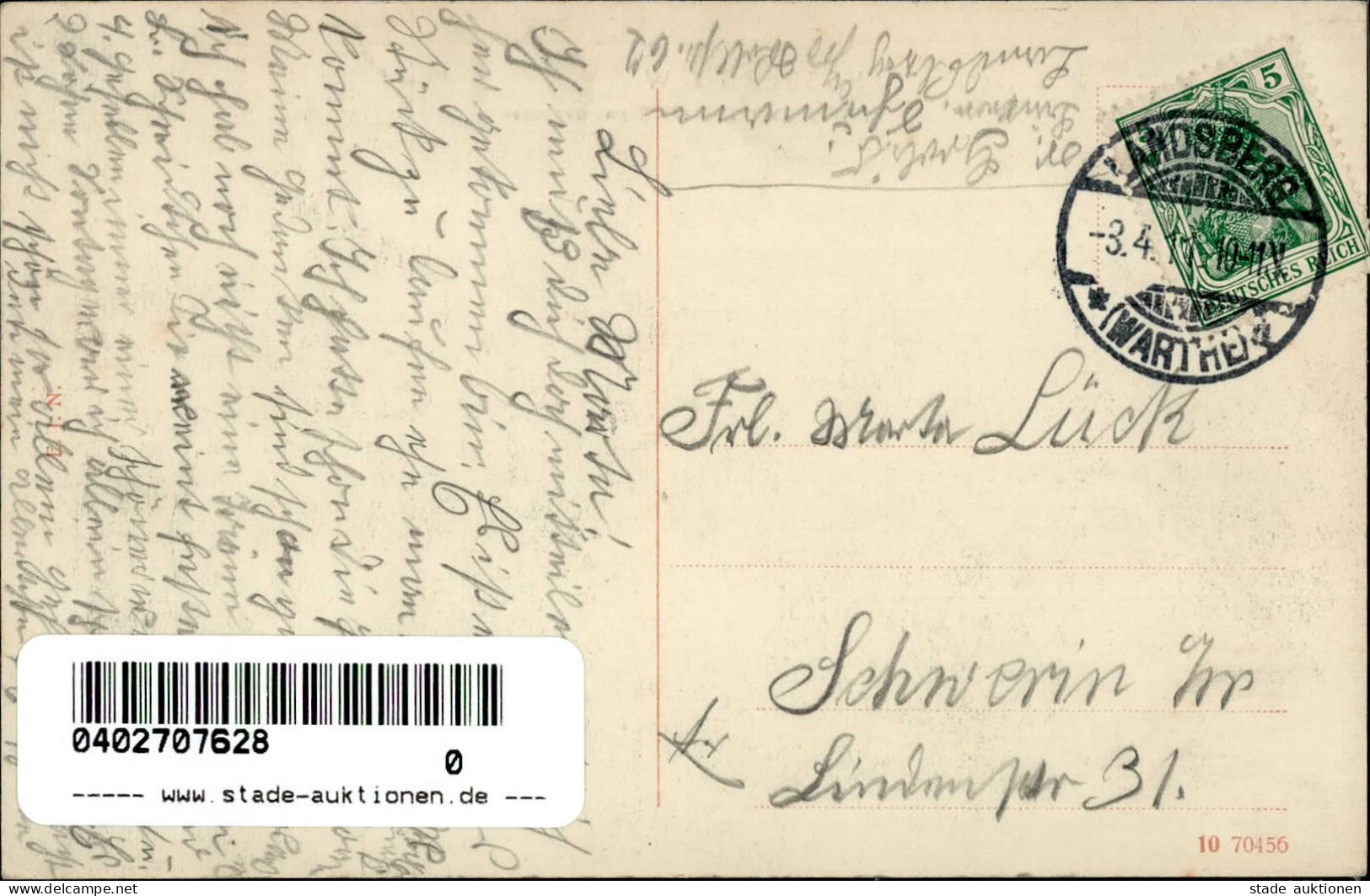 Landsberg An Der Warthe Bismarckstrasse 1911 I - Polonia