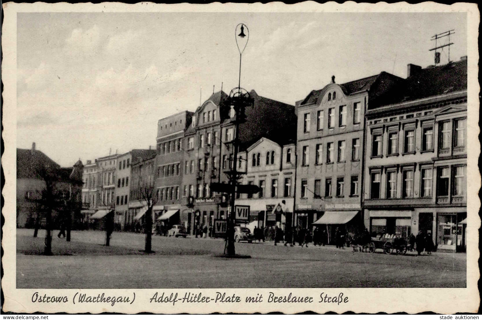 Ostrowo Breslauer Strasse WK II Adolf Hitler Platz II (kleine Stauchung) - Polen