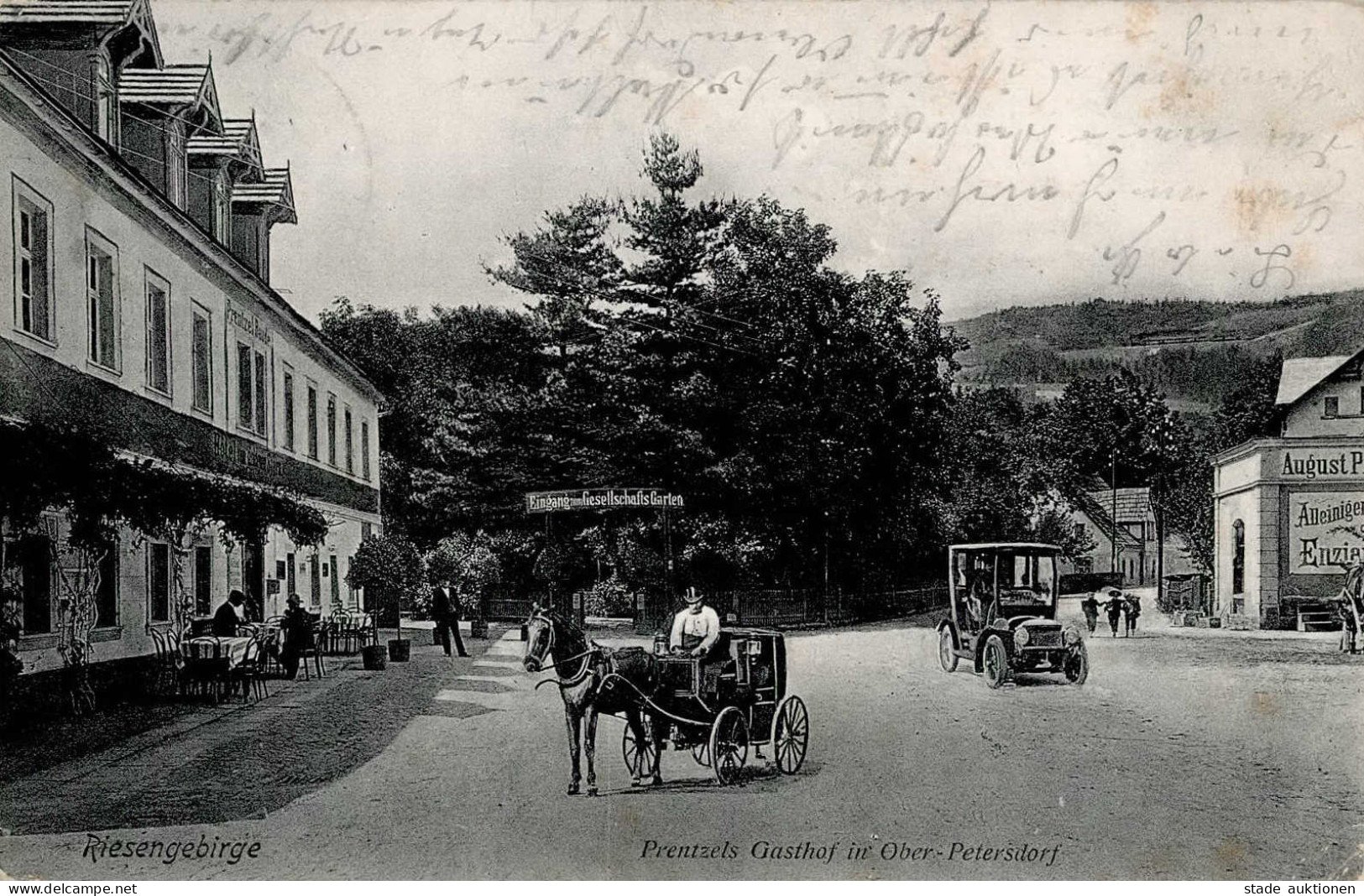 Petersdorf Gasthaus Prentzel Auto II (Stauchungen) - Polen