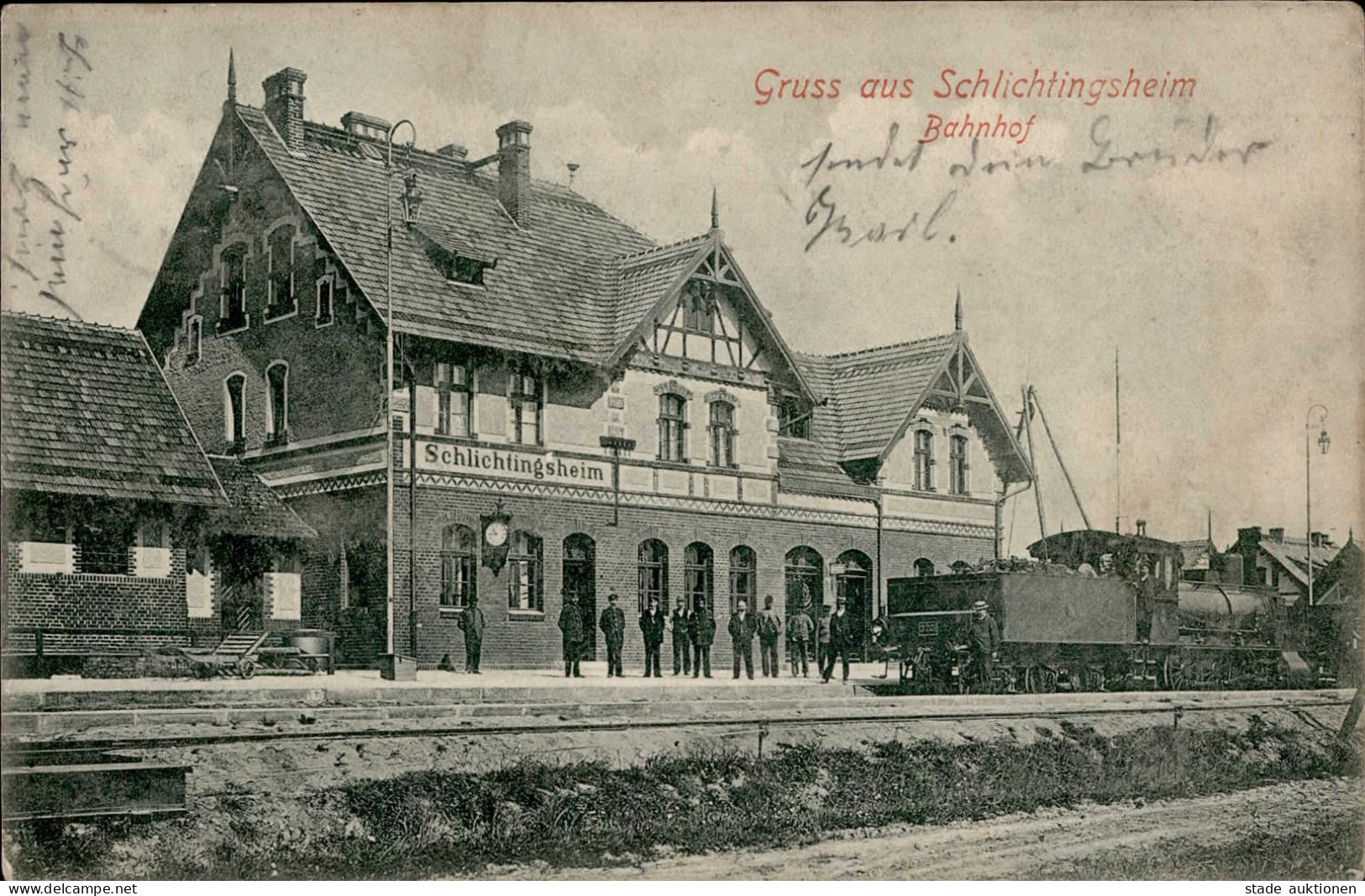 Schlichtingsheim Bahnhof Eisenbahn II (kleine Stauchung) Chemin De Fer - Polonia