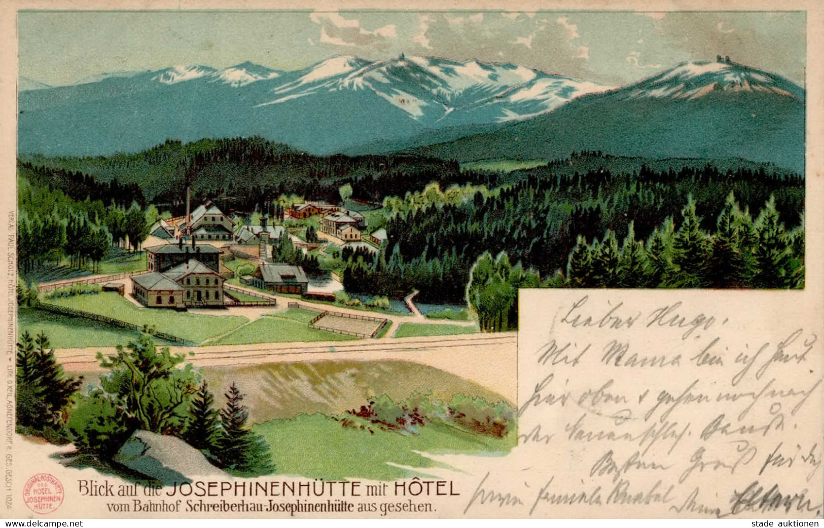 Schreiberhau Gasthaus Zur Josephinenhütte 1904 I- - Polen