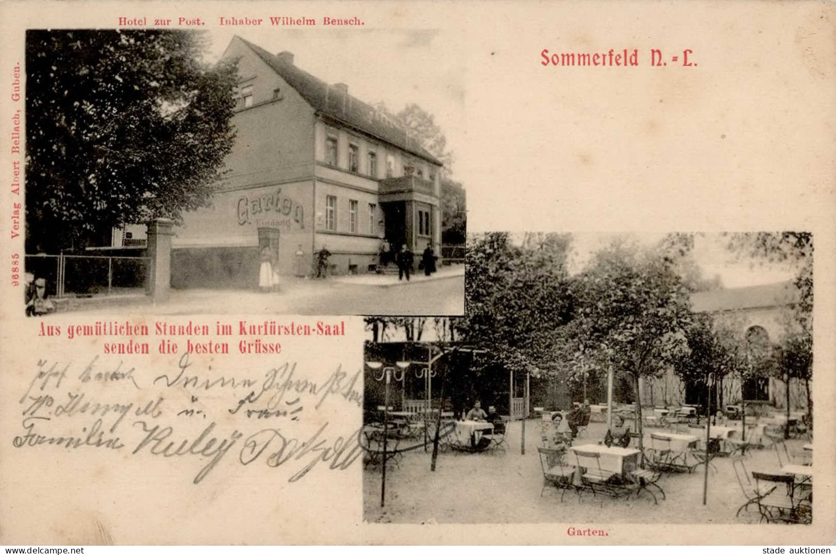 Sommerfeld Hotel Zur Post Bahnpost Berlin Breslau Zug 12/2 II (Bug) - Polen