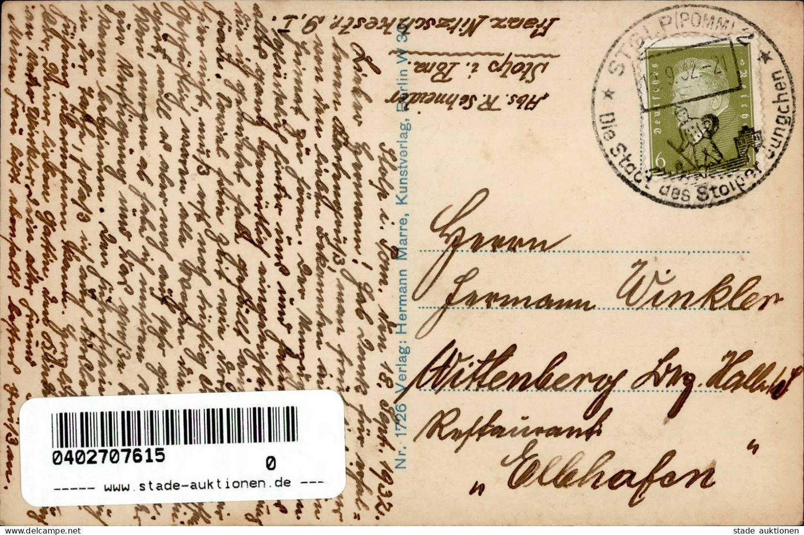 Stolp Bahnhofstrasse Sonderstempel I - Polonia