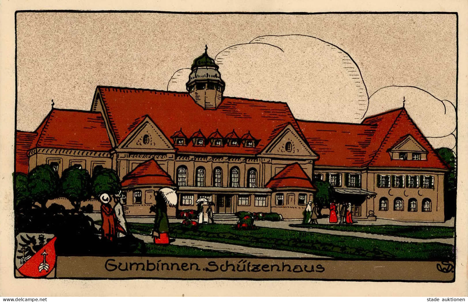 Gumbinnen Schützenhaus 1915 Künstlersteindruck I-II - Russie