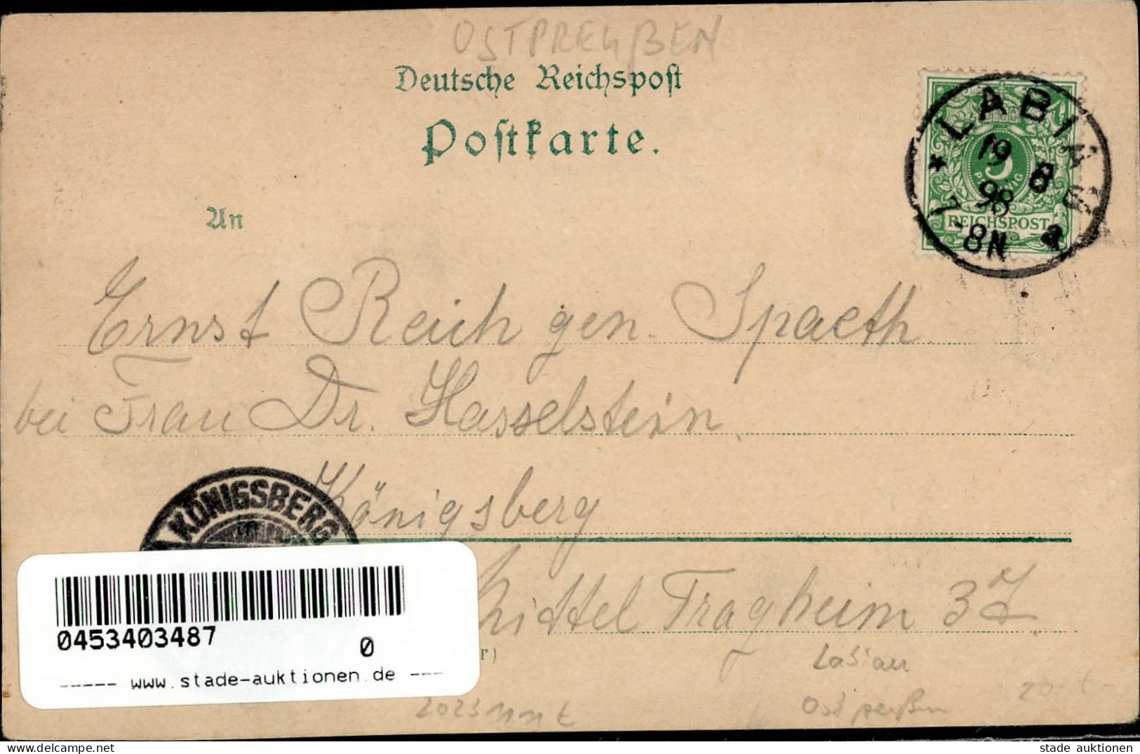 LABIAU,Ostpr. - Litho 1898 - Ecke Stark Gestoßen III - Russia