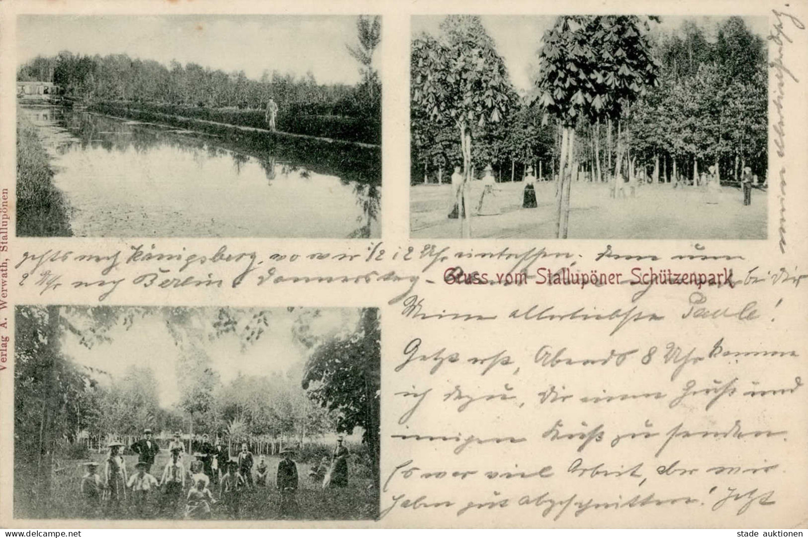 Stallupönen Schützenpark 1902 I-II (fleckig, Eckstauchung) - Russia