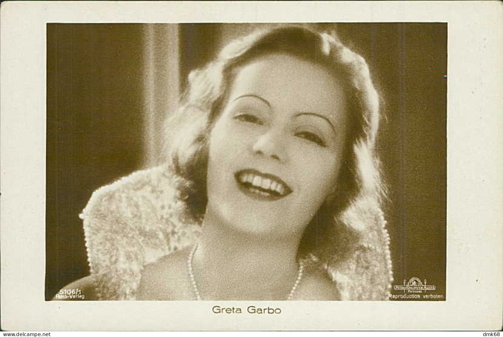 GRETA GARBO ( STOCKHOLM  )  ACTRESS - EDIT BALLERINI & FRATINI - RPPC POSTCARD 1920s (TEM494) - Artiesten