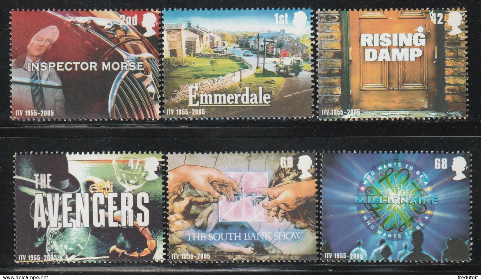 GRANDE BRETAGNE - N°2678/83 ** (2005) Cinquantenaire D'ITV - Unused Stamps