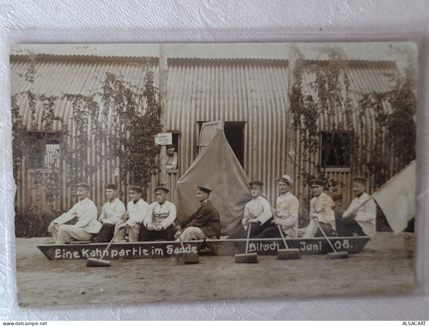 Carte Photo , Militaires  Sur Un Bateau , Photo Montage , Bitche - Bitche