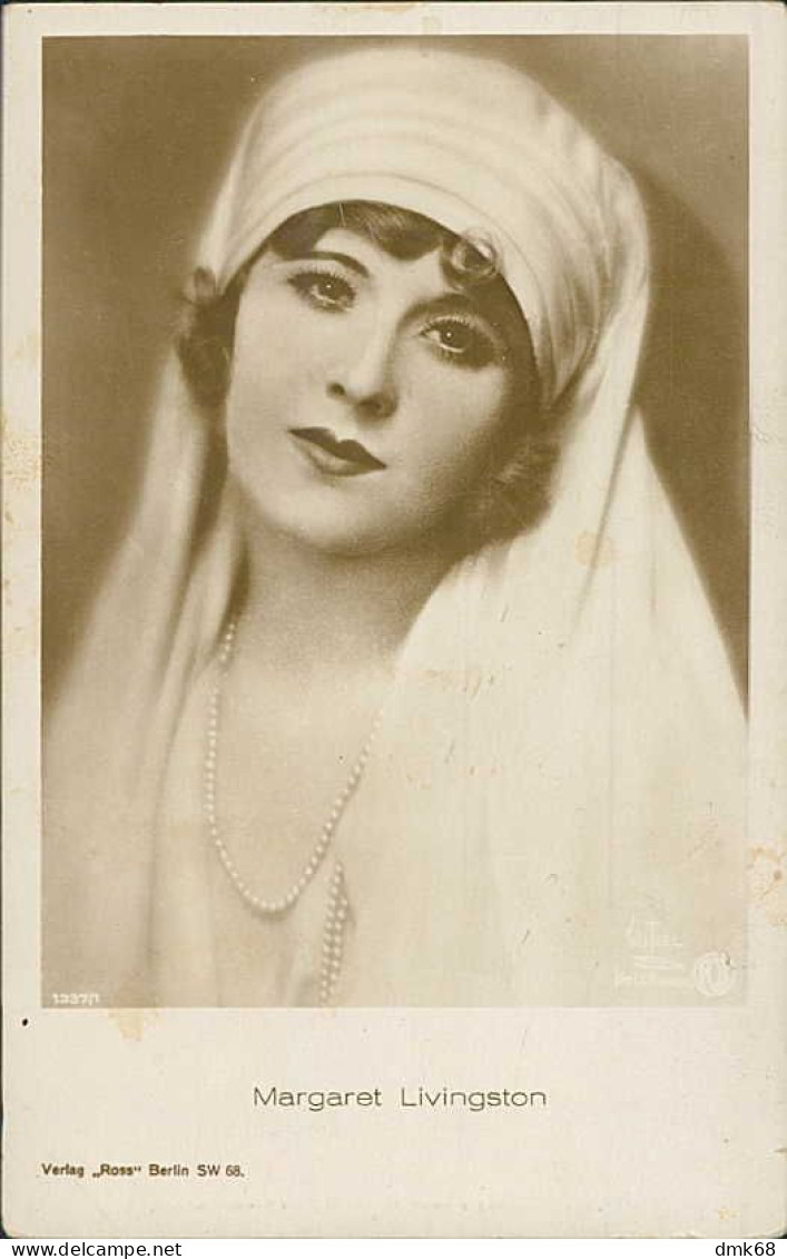 MARGARET LIVINSTON ( Salt Lake City / Utah,  )  ACTRESS - EDIT BALLERINI & FRATINI - RPPC POSTCARD 1920s (TEM495) - Artistes