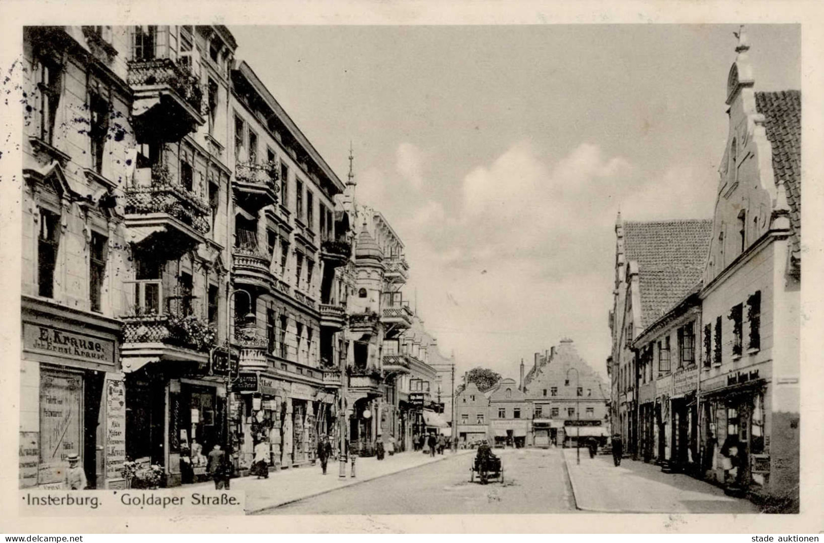 Insterburg Goldaper Strasse Handlung Krause 1915 II (Stauchung) - Rusia