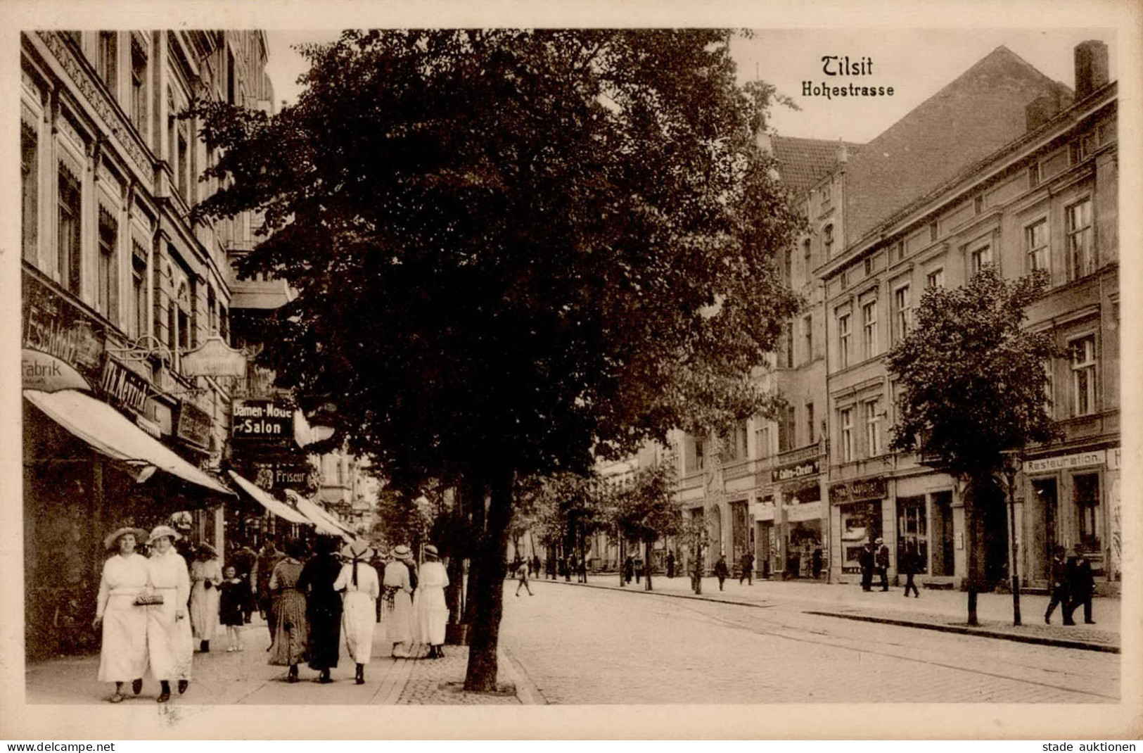 Tilsit Hohestrasse Handlungen Feldpost 1917 I-II - Rusia