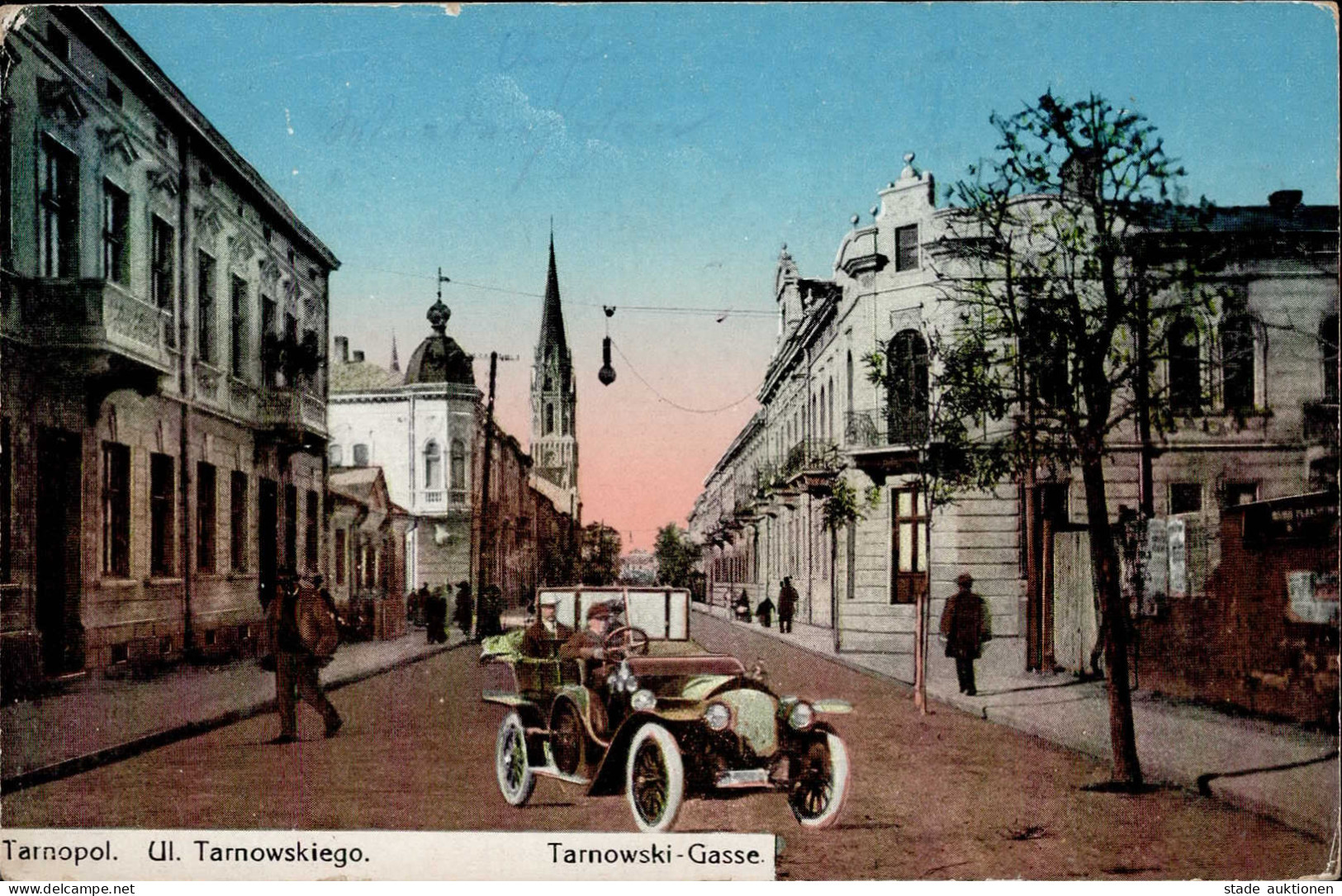 Tarnopol Kirche Oldtimer Tarnowski Gasse 1917 I-II (Randmangel, Ecken Abgestossen) - Ukraine