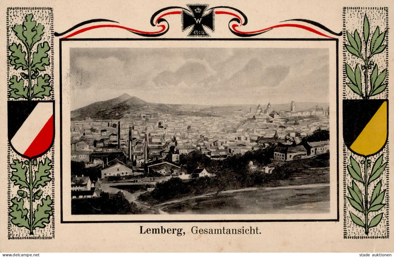 Lemberg Lwiw Gesamtansicht 1916 I-II - Ukraine