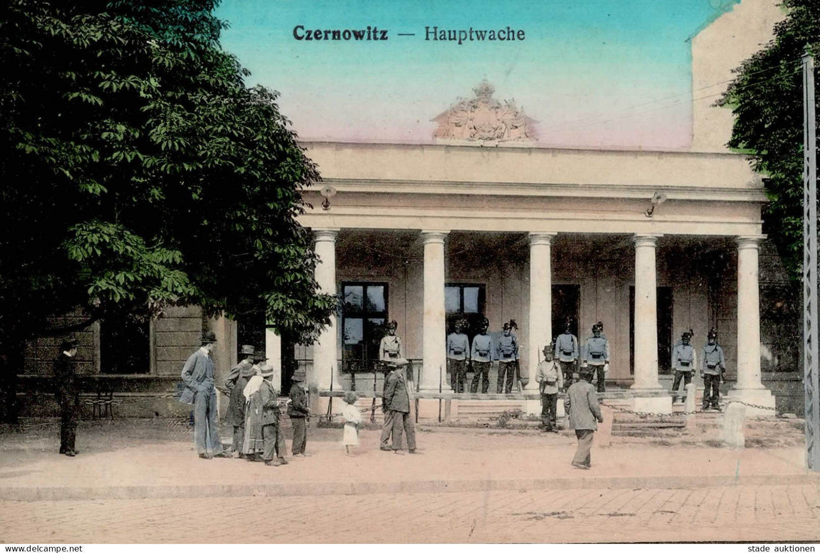 Tschernowitz Hauptwache 1918 Als Feldpost - Ucrania