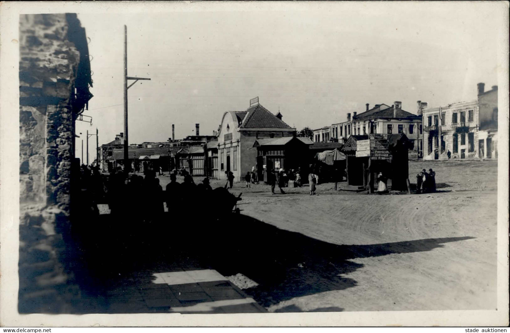 Tschernowitz Partie Am Bahnhof 1917 Foto-Ak I-II (Eckbug) - Ucrania