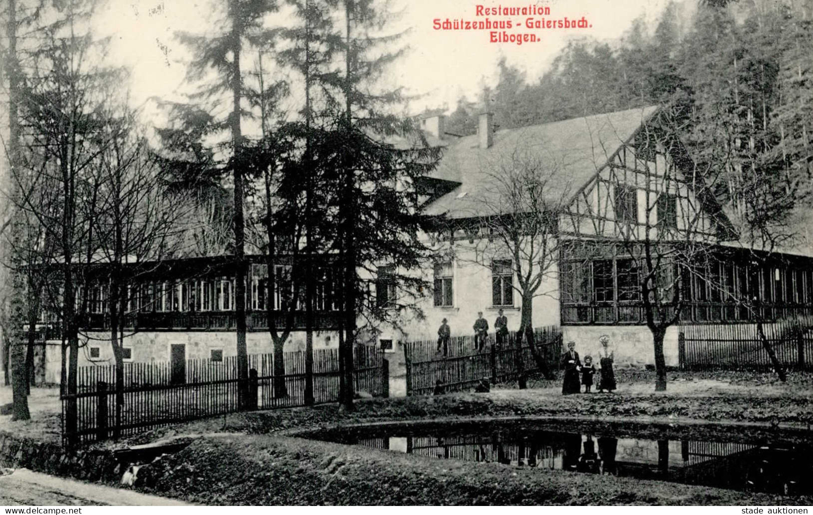 Elbogen Gasthaus Schützenhaus Gaiersbach I-II (Ecke Gestaucht) - Tchéquie