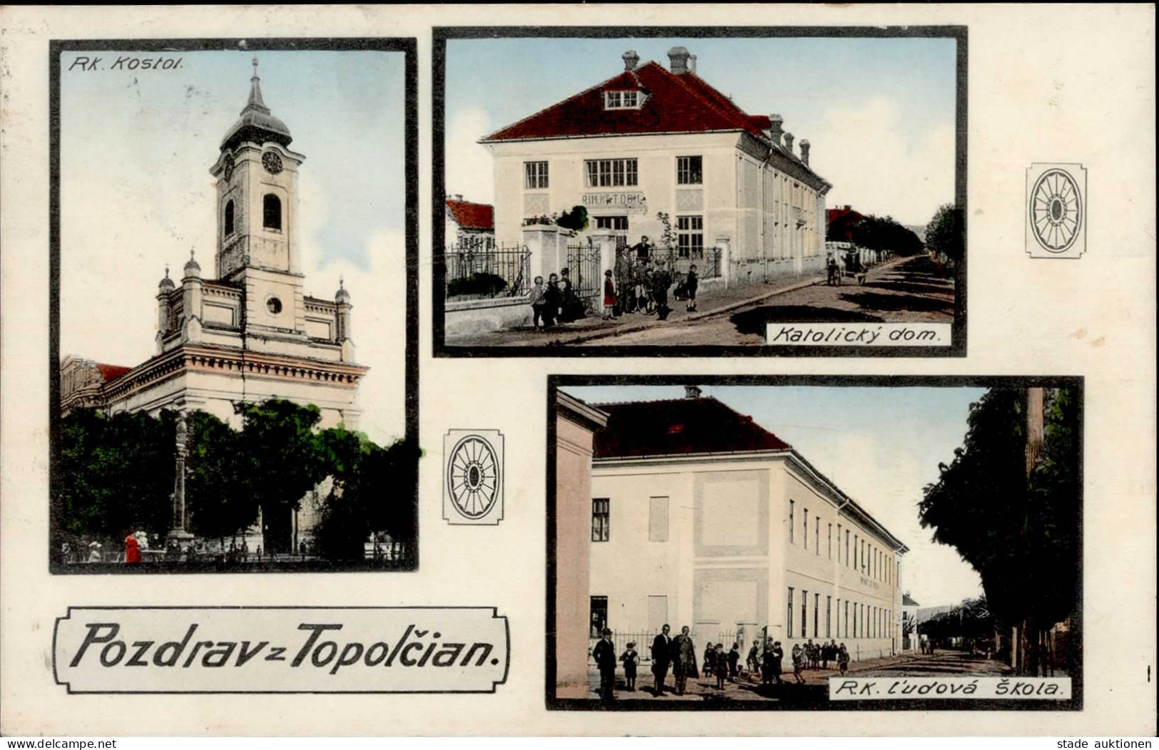 Topolcany Slowakei Kirche Schule I-II - Tschechische Republik