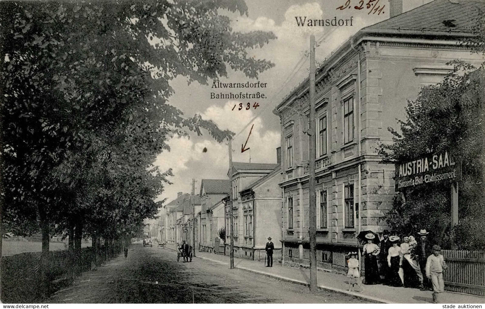 Warnsdorf Austria Saal Bahnhofstrasse 1906 I-II - Tschechische Republik