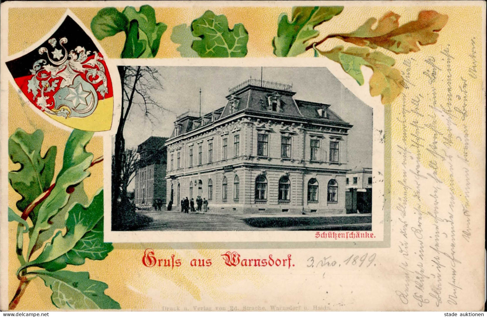 Warnsdorf Gasthaus Zur Schützenschänke 1899 I- - Tschechische Republik