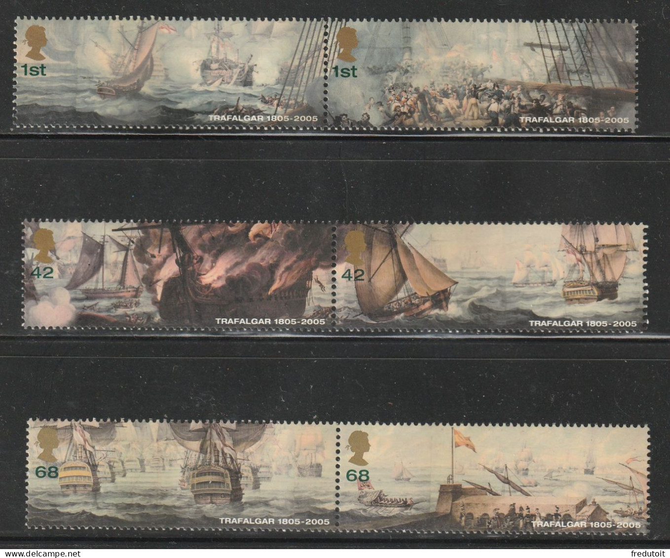 GRANDE BRETAGNE - N°2694/9 ** (2005) Bicentenaire De La Bataille De Trafalgar - Unused Stamps