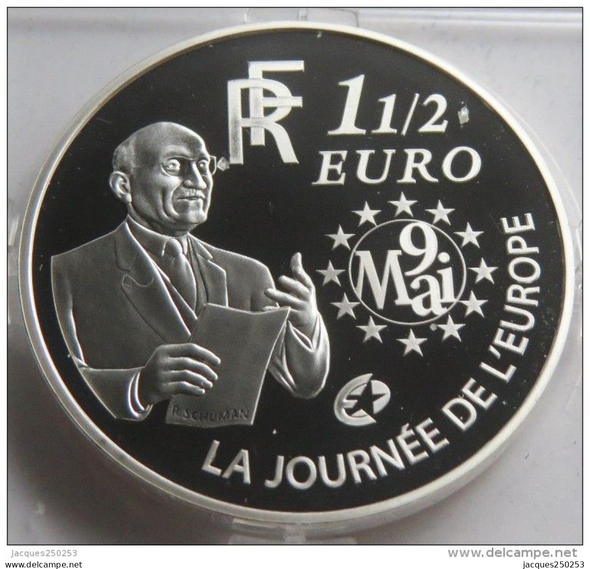 1.5 EURO 2006 France , Argent .900 PP , 37 Mm , 22.2 G - France