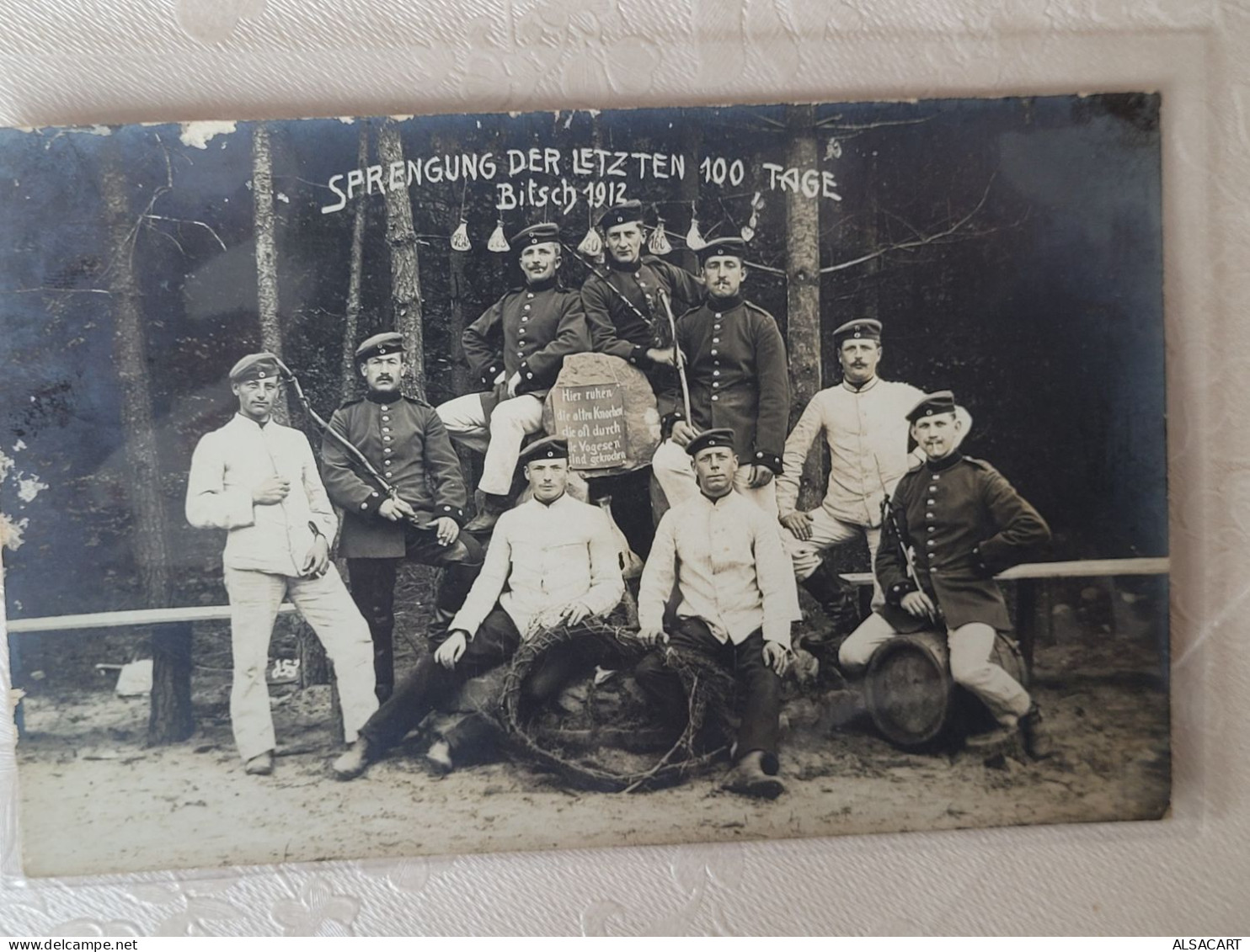 Carte Photo ,  Bitche   Troupes Françaises 1912 - Bitche