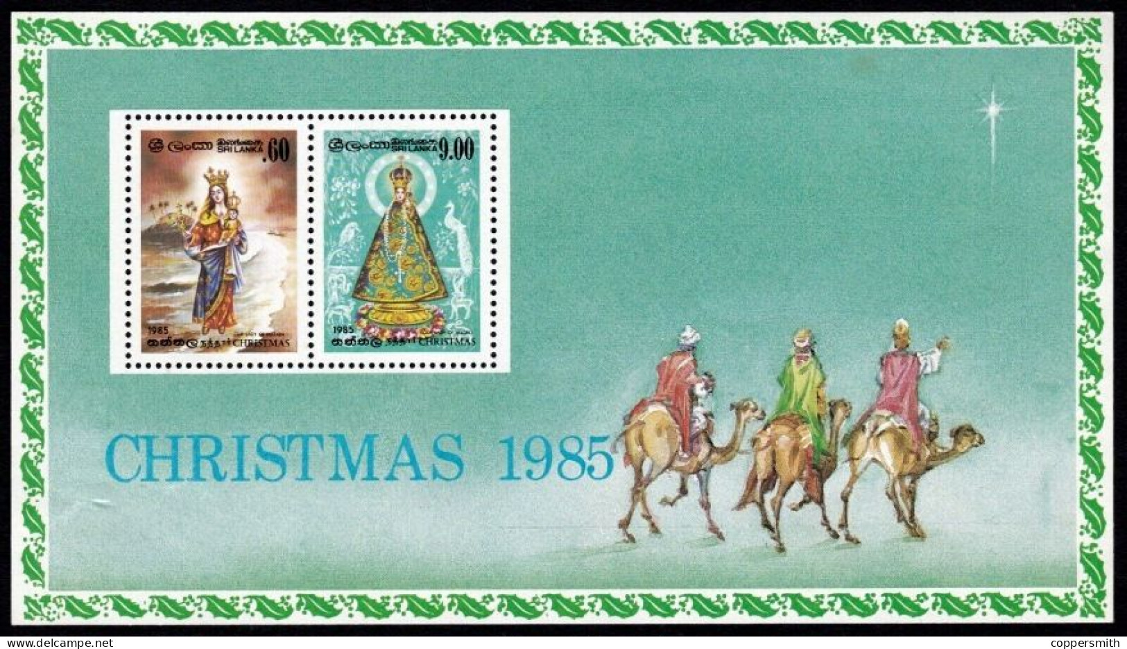 (0191) Sri Lanka  1985 / Culture / Religion / Christmas / Read  ** / Mnh  Michel BL 30 - Sri Lanka (Ceylon) (1948-...)