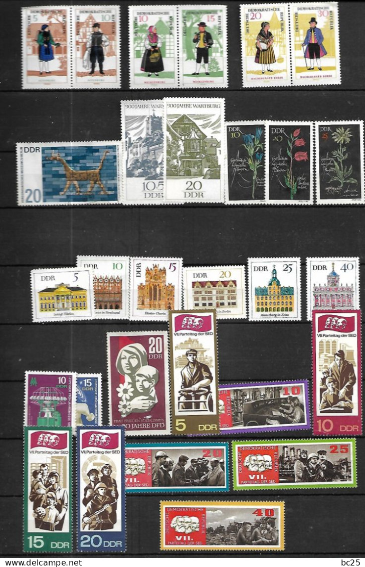 ALLEMAGNE ORIENTALE-LIQUIDE CES 81 TRES BEAUX TIMBRES NEUFS GOMMES ET SANS GOMMES- DES SERIES COMPLETES-DE 1966-68- - Unused Stamps