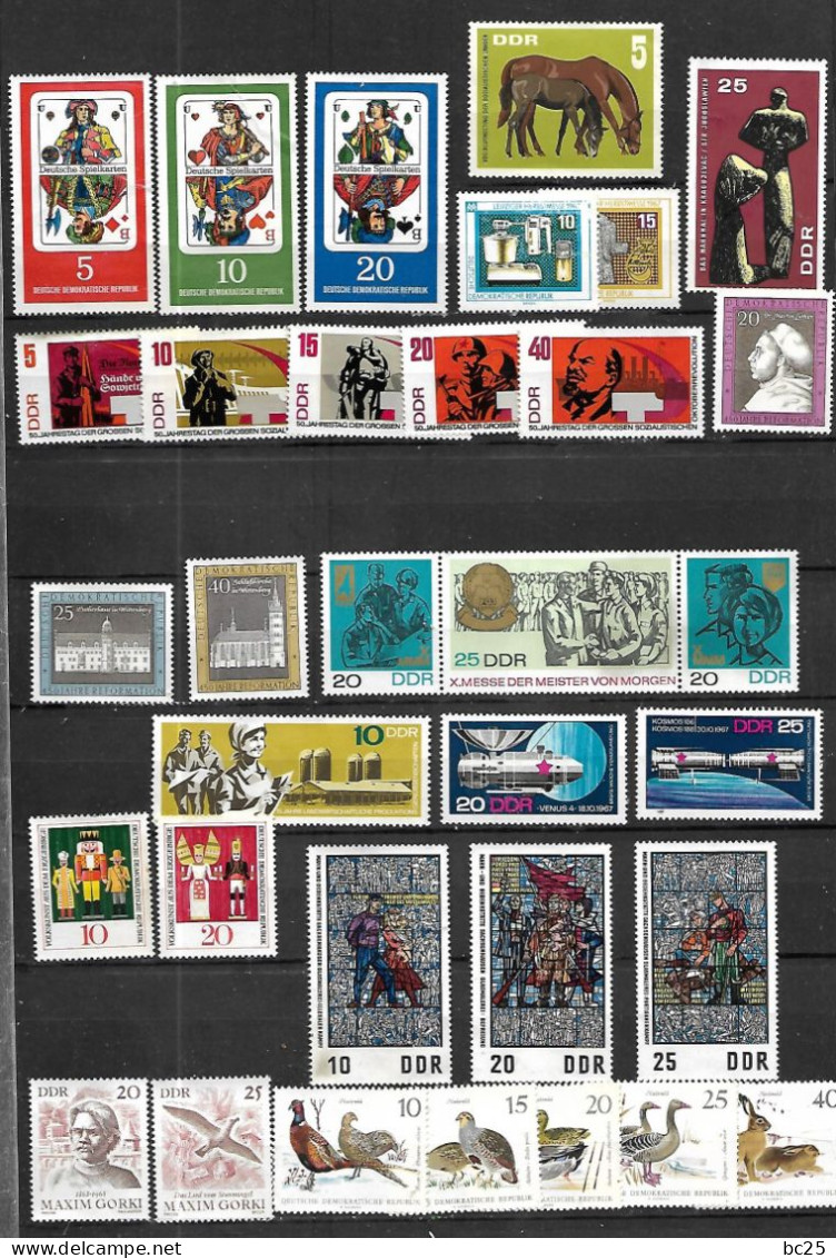 ALLEMAGNE ORIENTALE-LIQUIDE CES 81 TRES BEAUX TIMBRES NEUFS GOMMES ET SANS GOMMES- DES SERIES COMPLETES-DE 1966-68- - Neufs