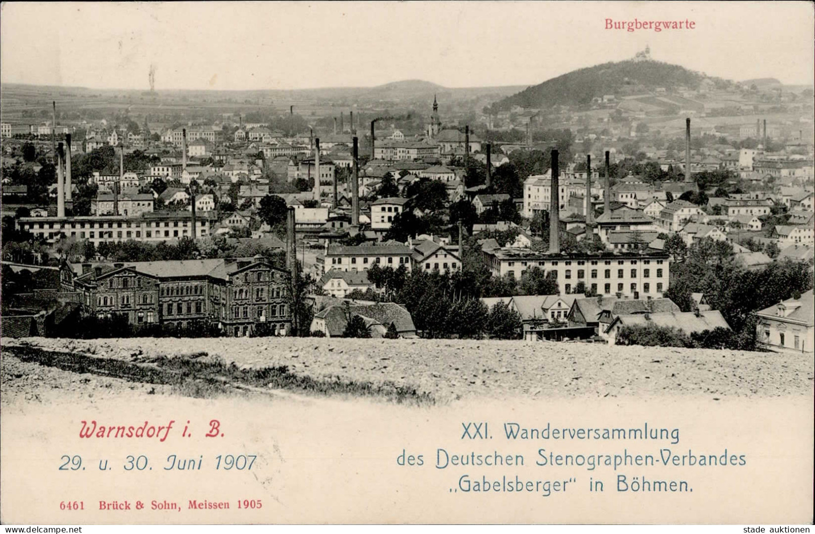 Warnsdorf XXI. Wanderversammlung Des Deutschen Stenographen-Verbandes Gabelsberger" 29. Bis 30 Juni 1907 I-" - Tchéquie