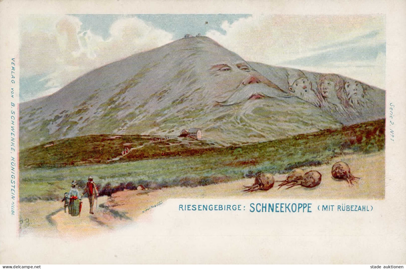 Schneekoppe Im Riesengebirge Berggesicht Mit Rübezahl I-II (Pinloch) - Tchéquie