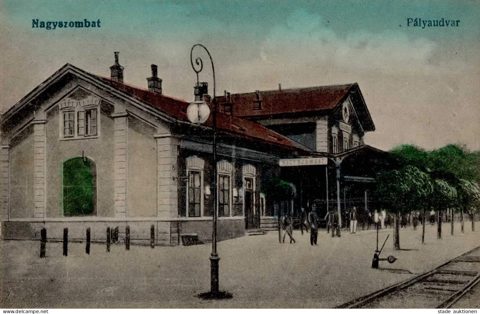 Trnava (Slovakei) Nagyszombat Bahnhof Palyaudvar 1919 I-II (fleckig) - Slovaquie