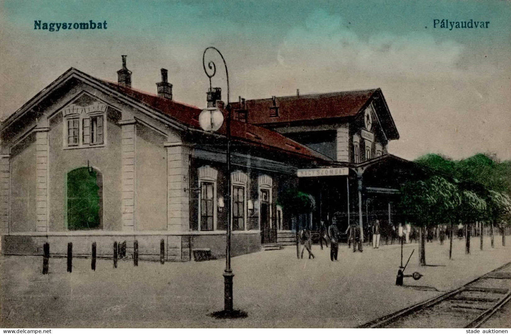 Trnava (Slovakei) Nagyszombat Bahnhof Palyaudvar 1919 I-II (fleckig) - Slovakia