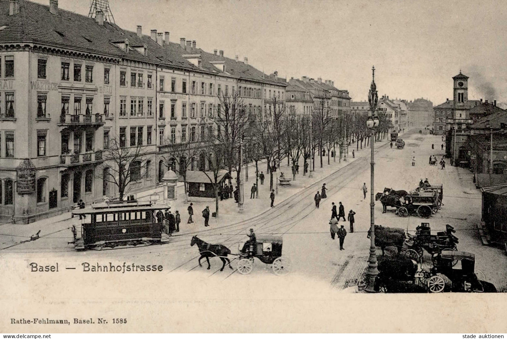 Basel (Basel-Stadt) Straßenbahn Litfaßsäule I- - Sonstige & Ohne Zuordnung