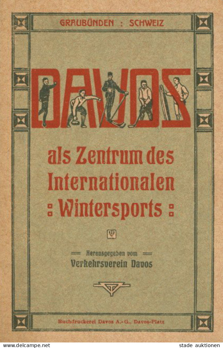 Davos (Graubünden) Stadtführer Als Zentrum Des Internationalen Wintersports Vom Verkehrsverein Davos Um 1900 I-II - Other & Unclassified